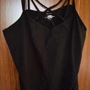 3X Black Strappy Tank